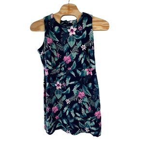 Old Navy tropical cotton blend sleeveless dress floral‎ XXL
